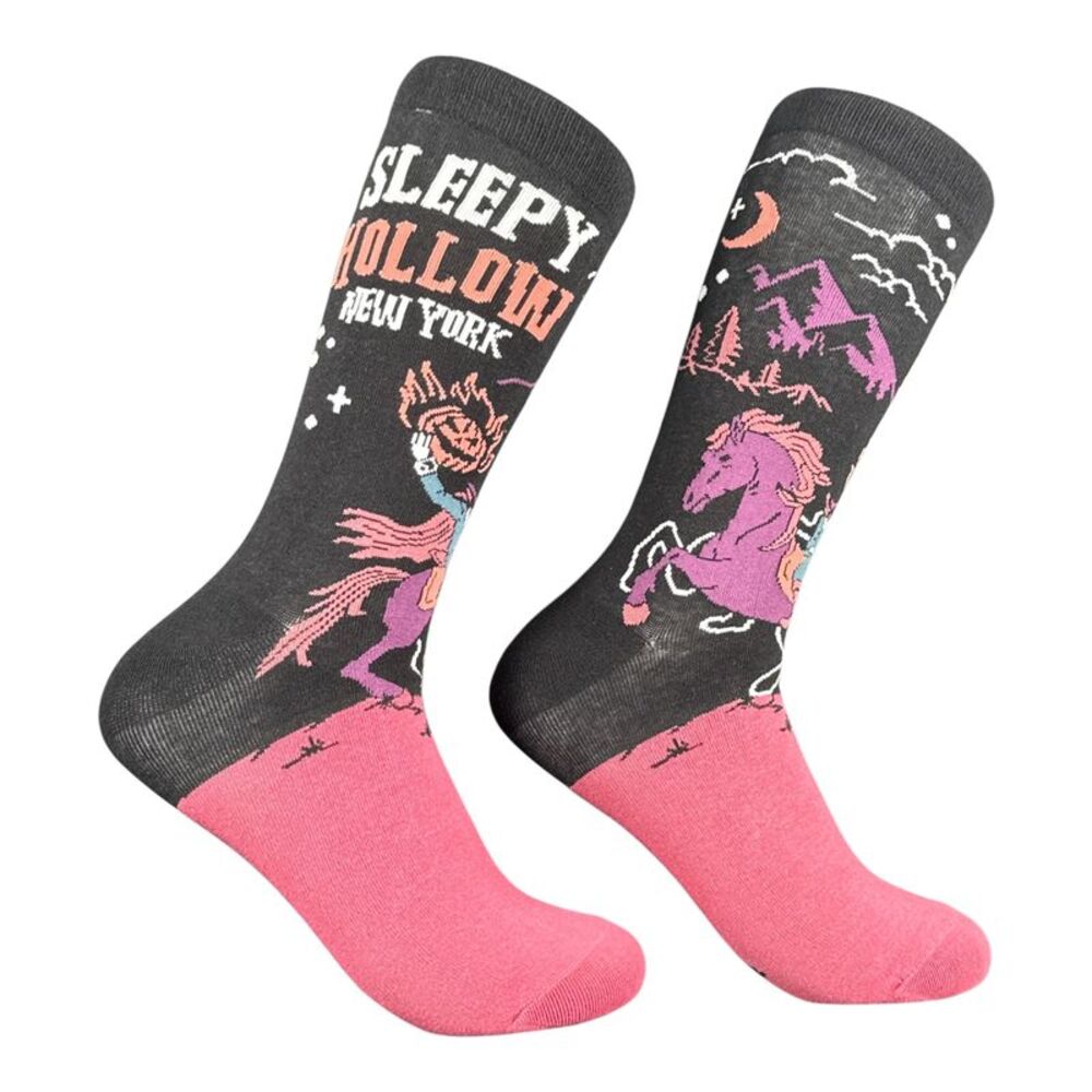 Sleepy Hollow New York Socks Funny Halloween Footwear For Ladies